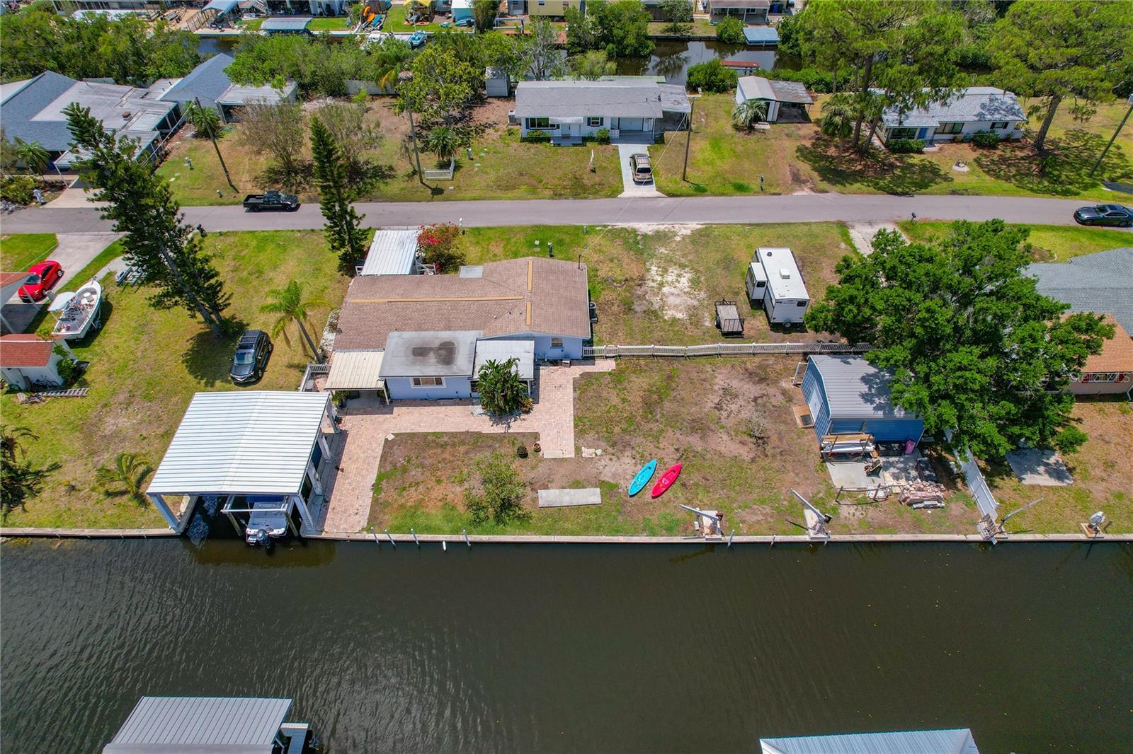 Aerial View - 2017 Roof on Home, 2024 Boathouse Roof