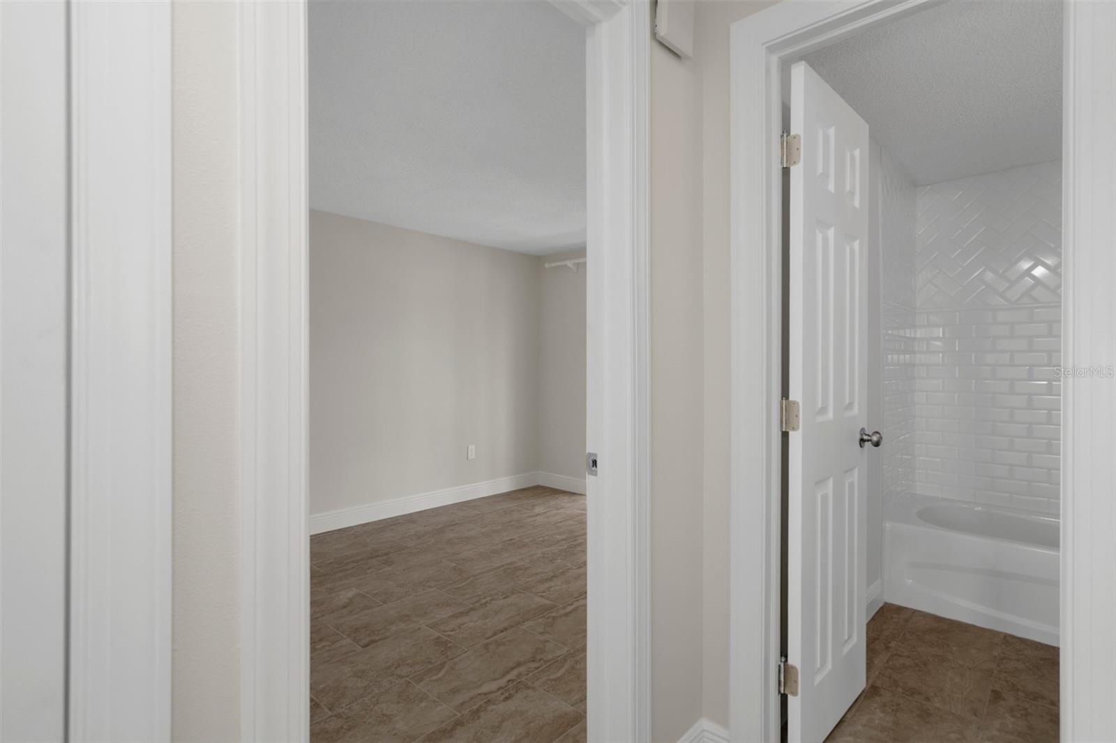 Hall Bathroom located near bedrooms
