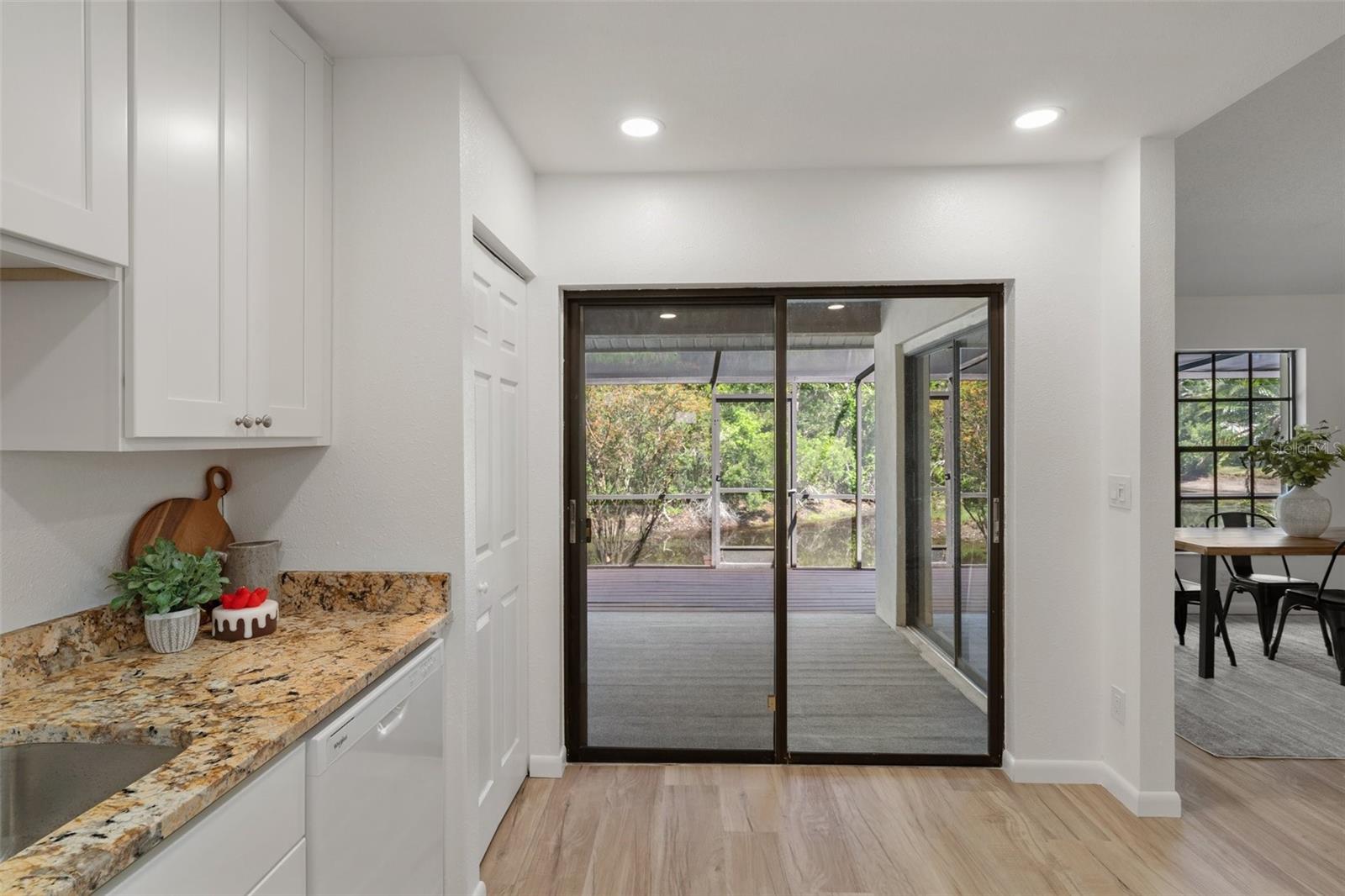 Kitchen going out to covered porch