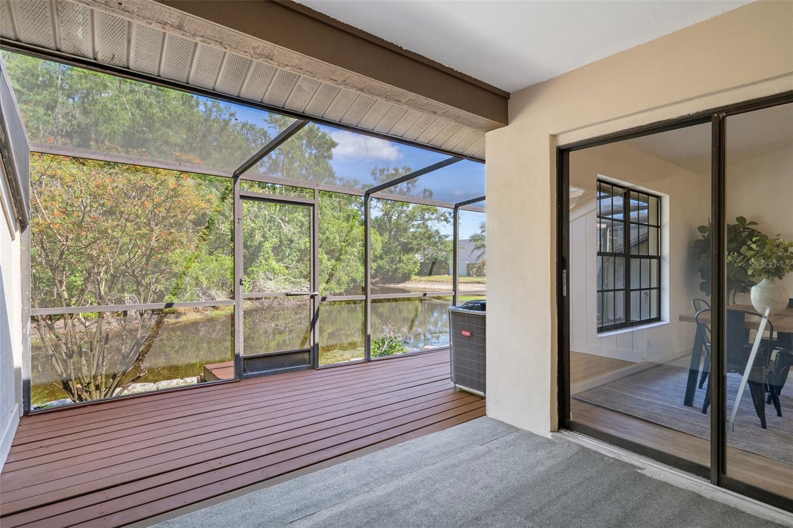 Covered porch outside of Kitchen/dining