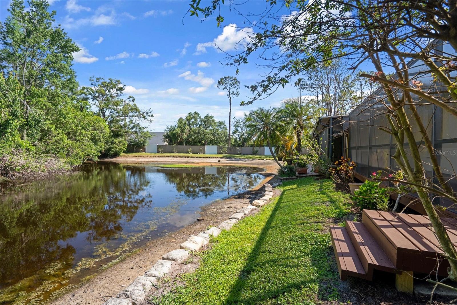 Pond view has otters and wildlife (low right now)