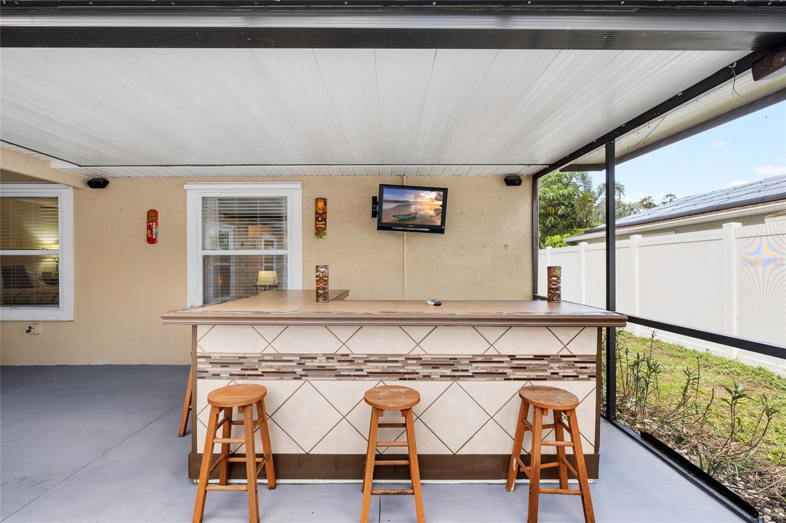 Belly up to the bar and watch the big game on the TV