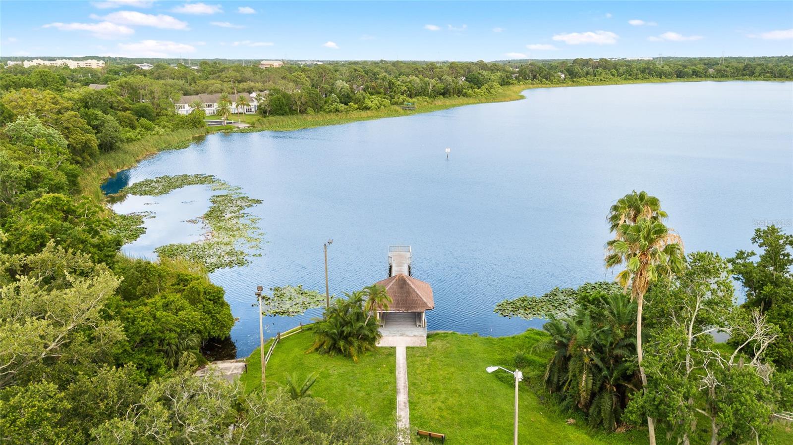 Community private boat ramp, with lake front gazebo and dock