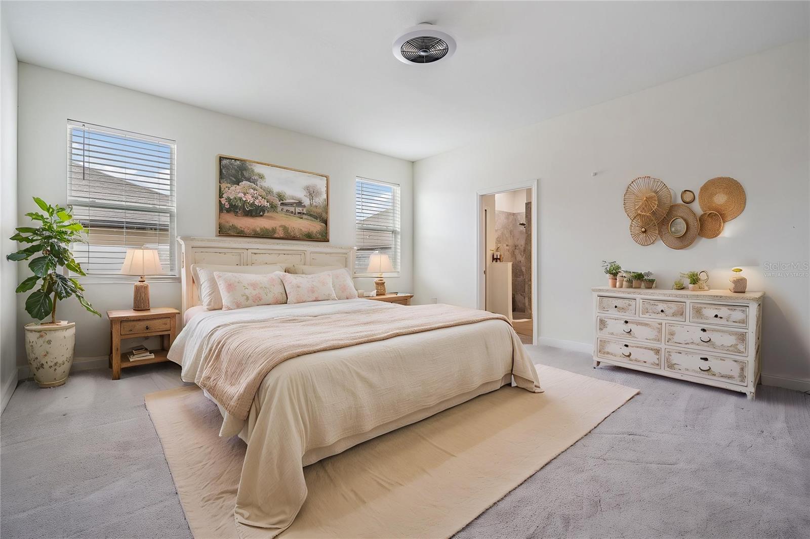 Virtually Staged Primary Bedroom