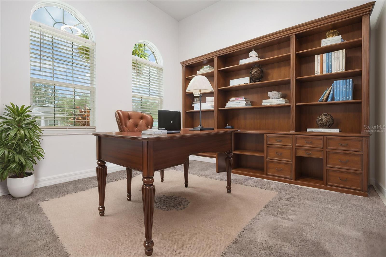 Virtually Staged Home Office