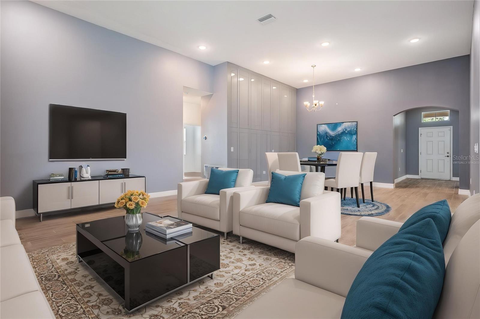 Virtually Staged Living Room