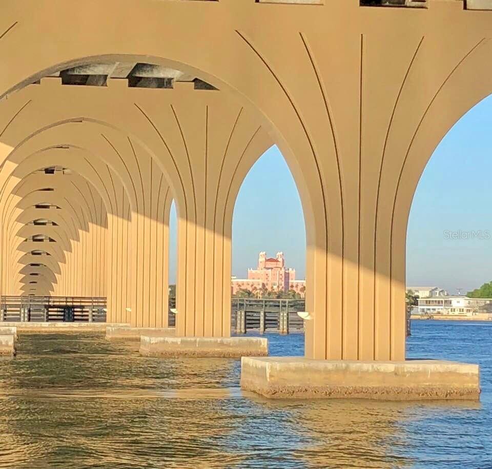 The Bayway Bridge Walking or biking path to the Don Cesar on St Pete beach.