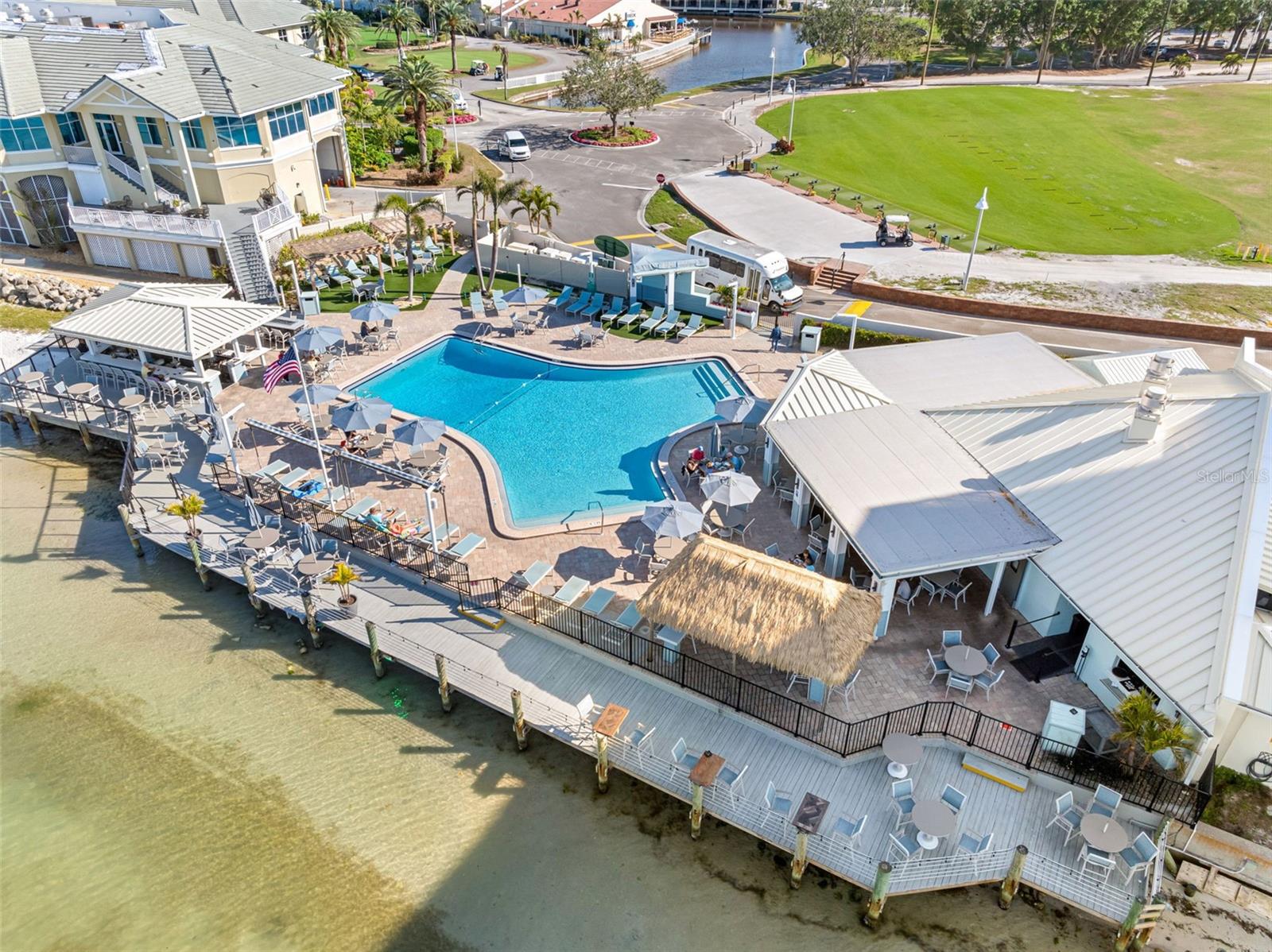 Isla Yacht Club pool on Intracoastal.