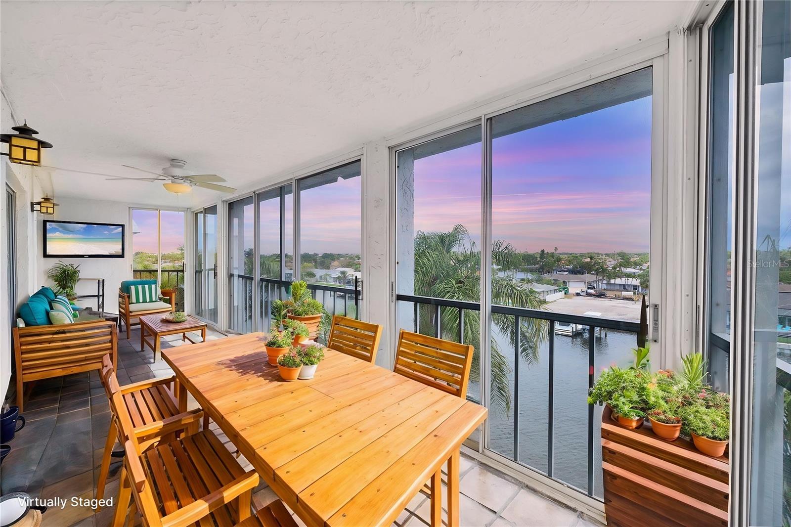 Enjoy the amazing water views from your private balcony where you can view both Sunrise and Sunsets!