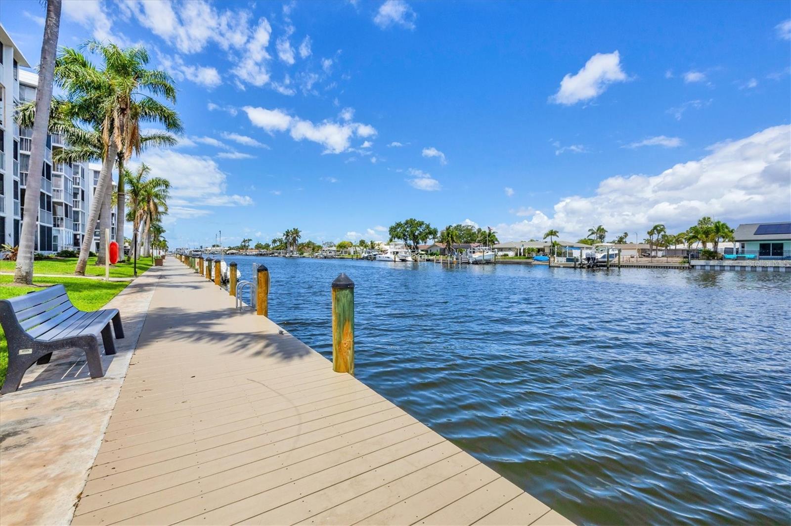 community dock offering day docking. and a great place to enjoy the beautiful sunsets