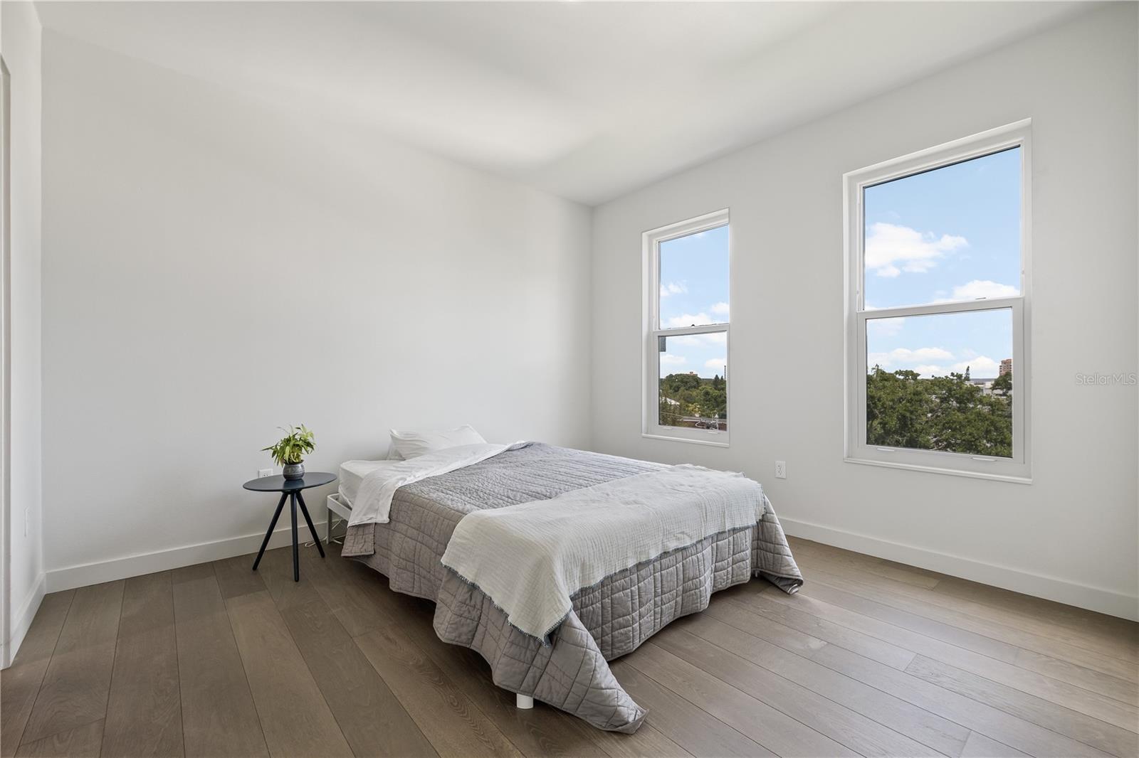 Second bedroom has east-facing views.