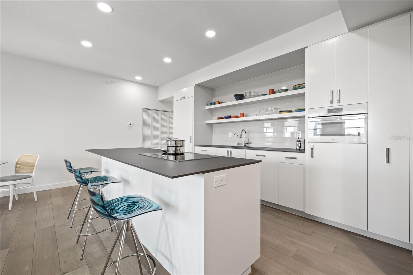 Designed by Bright Wood Designs, the kitchen is both modern and functional.