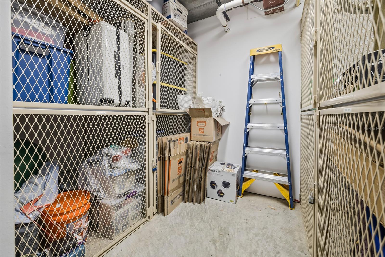 Bottom left storage space for unit 501.