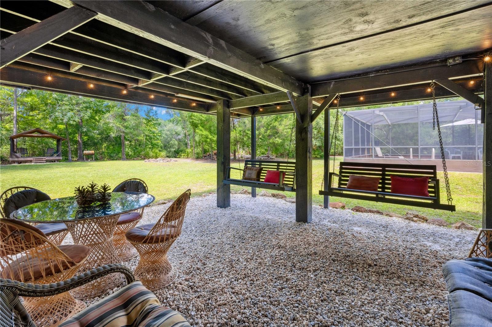 under house seating area