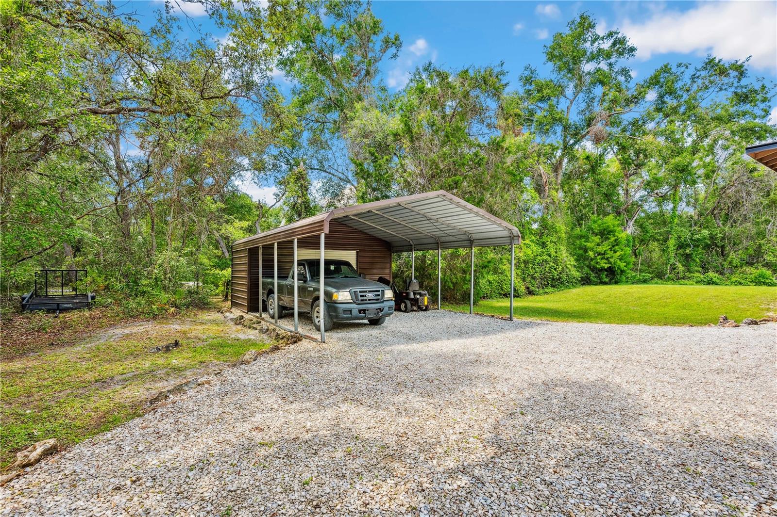 detached carport with storage