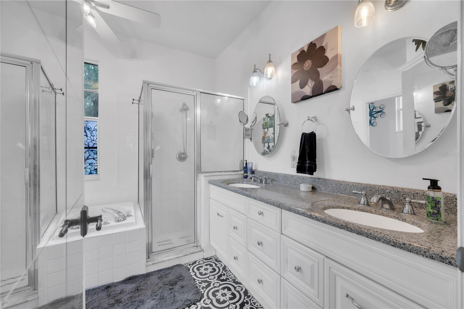Primary bath with double sinks!