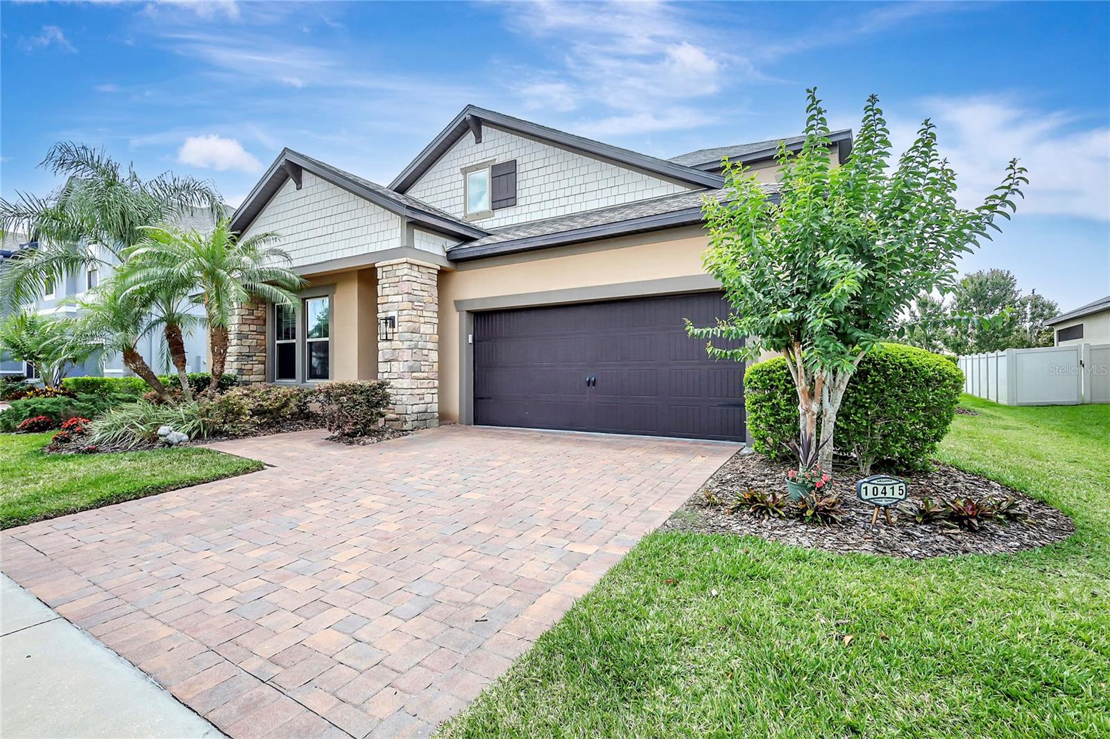 Front View with Pavered Driveway