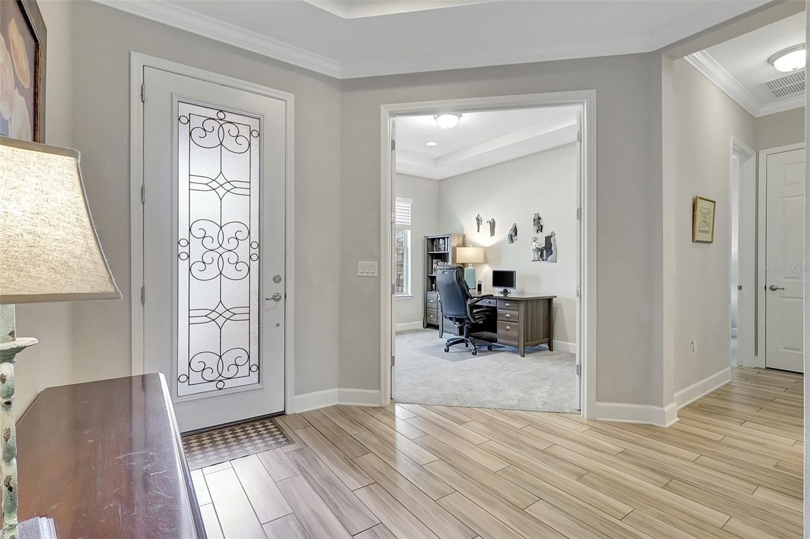 Beautiful Entryway w/office view