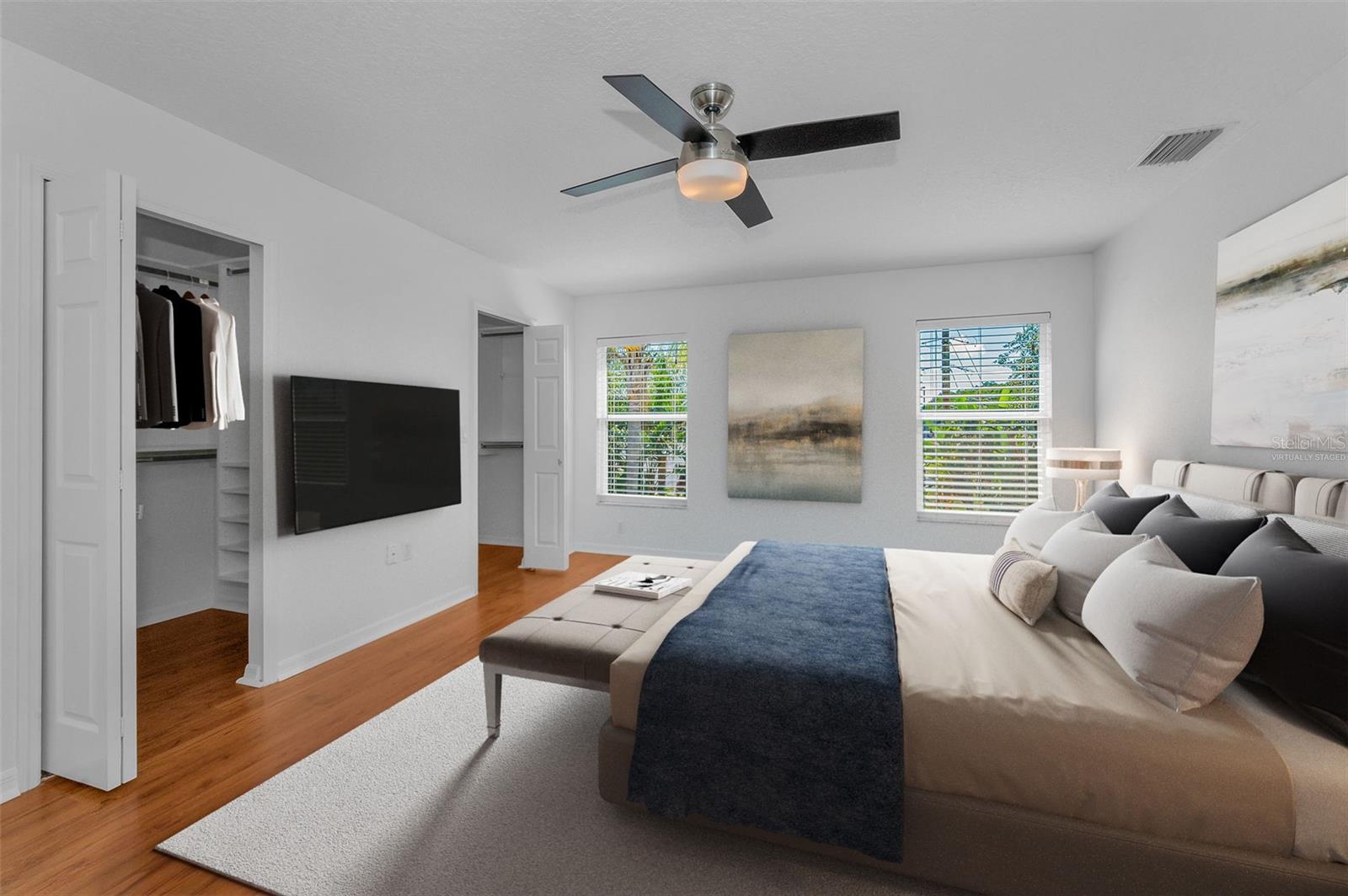Virtually Staged Primary Bedroom