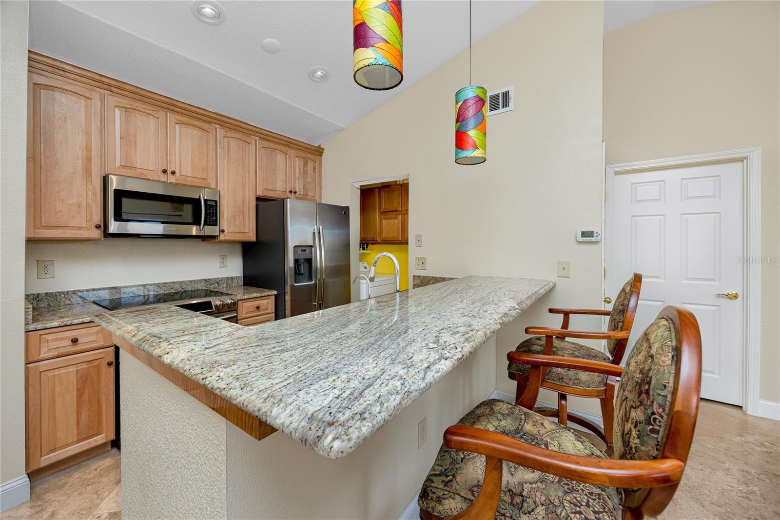 Custom maple cabinets and granite counters