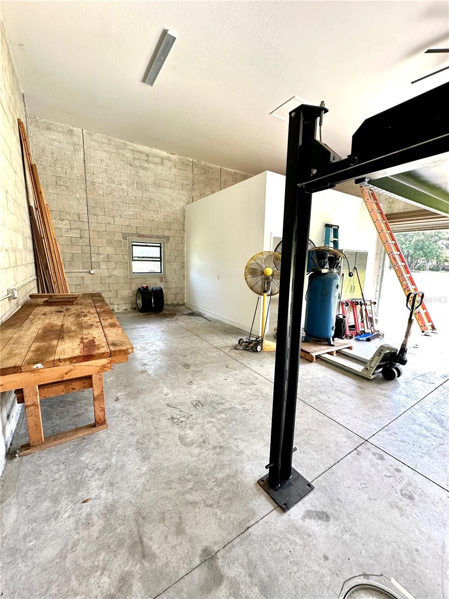 Additional space behind office.