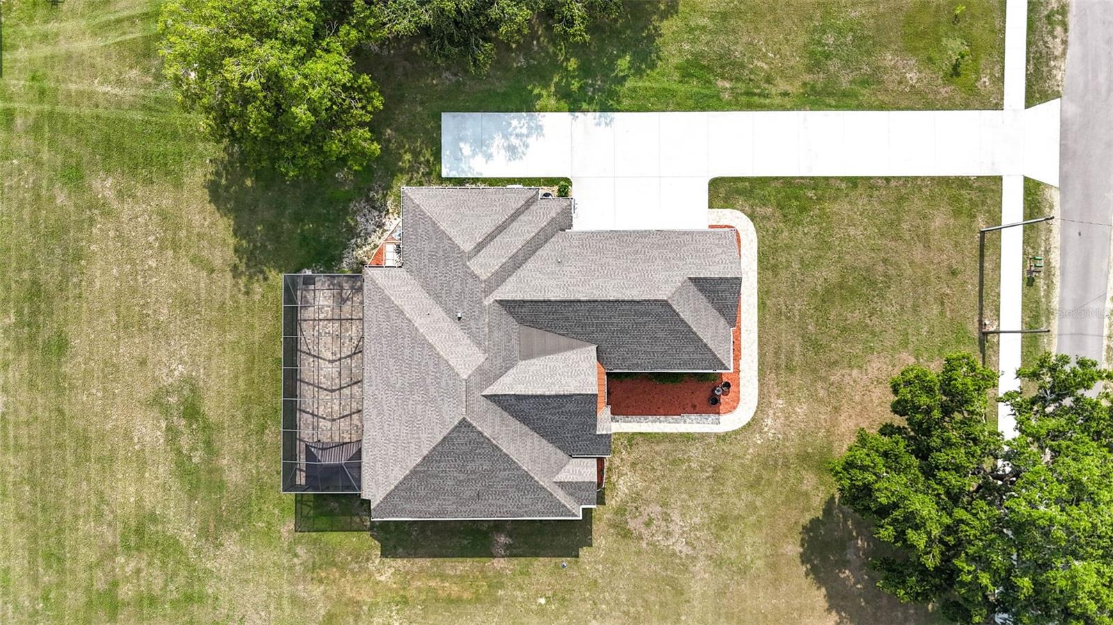 Ariel View Top of property