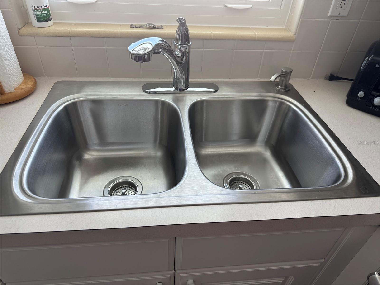new double stainless sink!