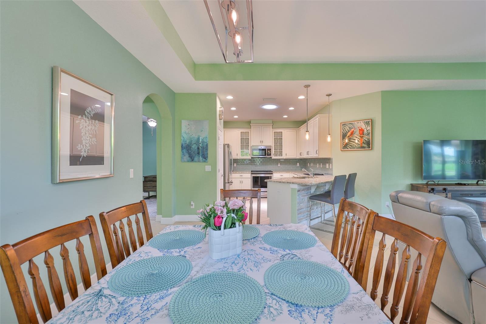 Easy access to the kitchen allows for breezy entertaining!