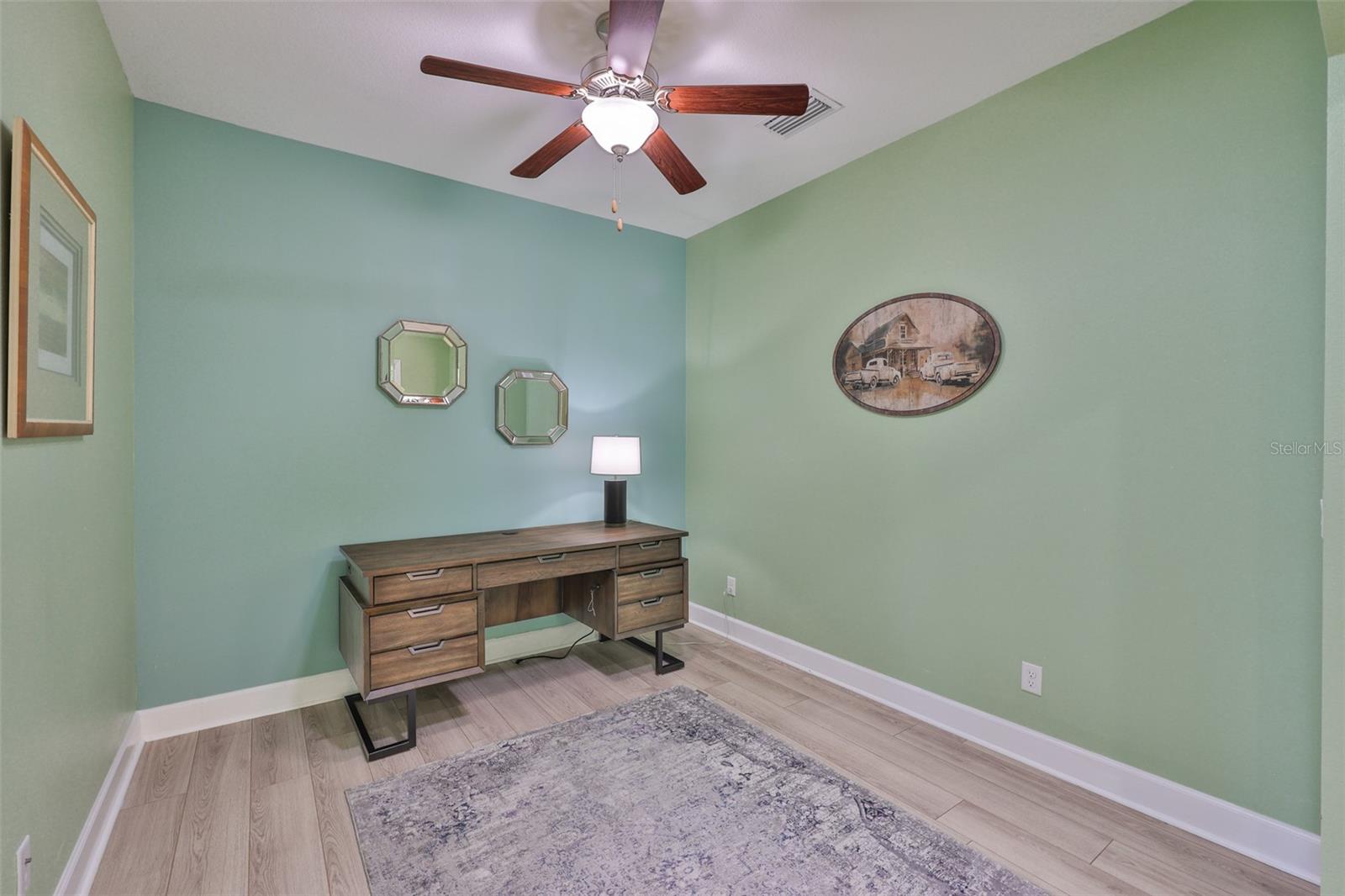 Again, the plank flooring matches throughout the whole home.