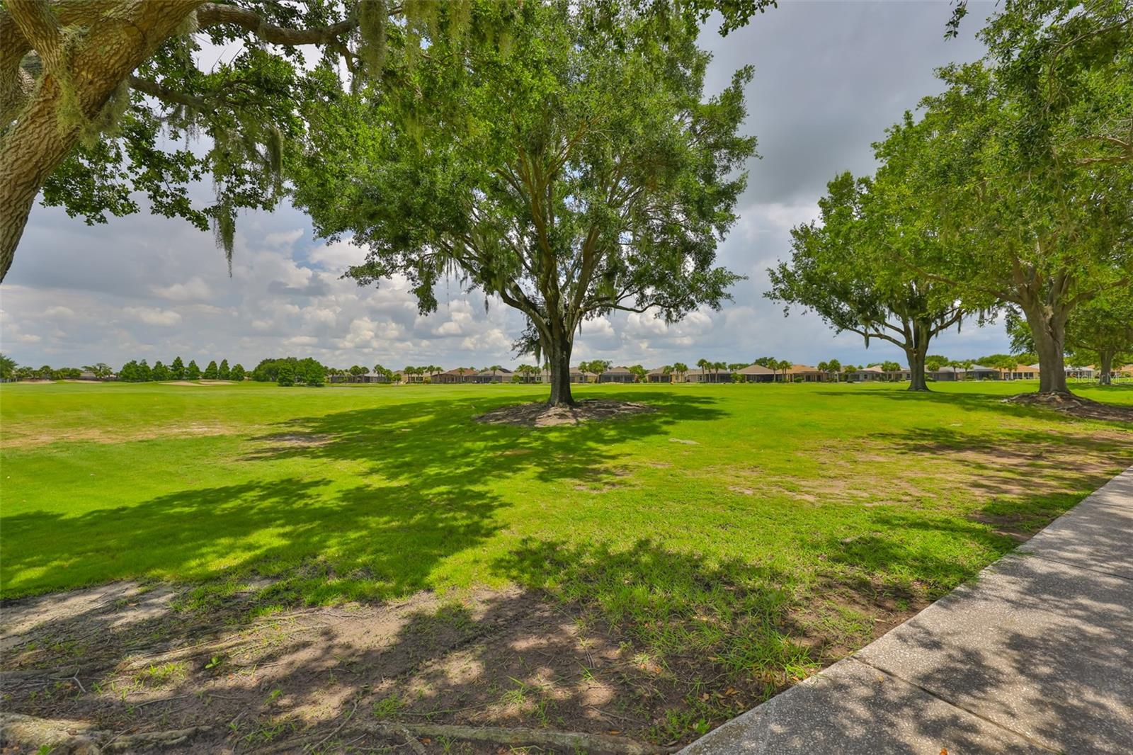 Back yard view with golf trail directly on the very active Renaissance Golf Course.