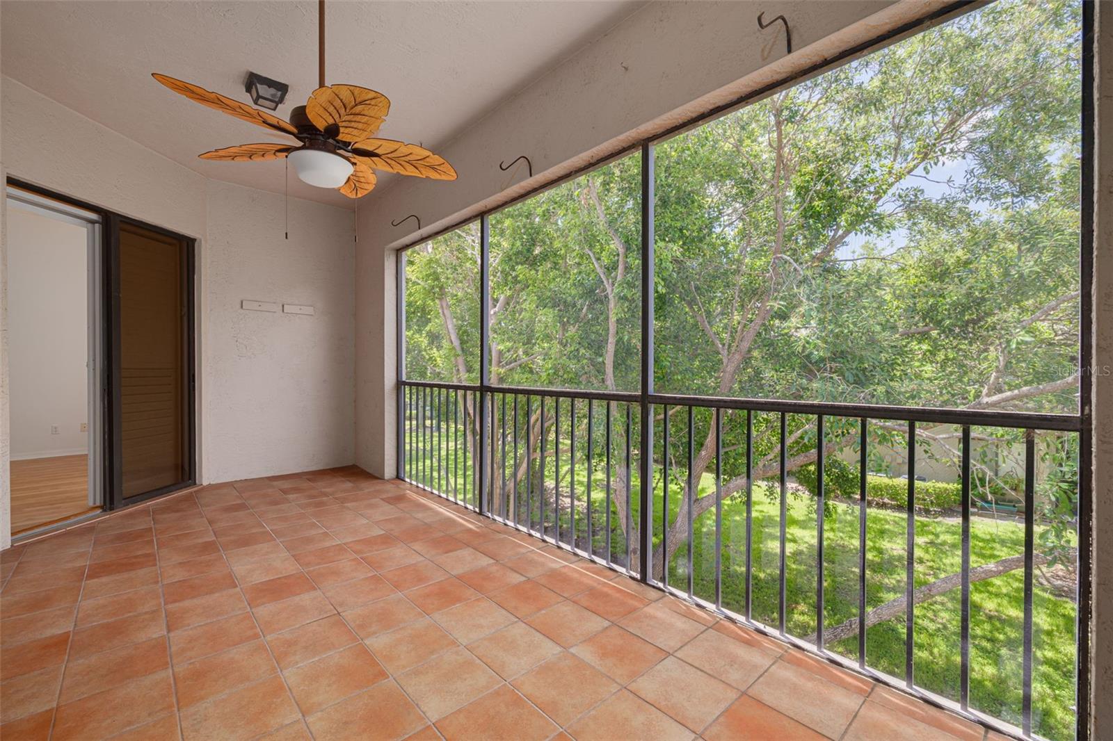 Slider to the primary bedroom from the lanai