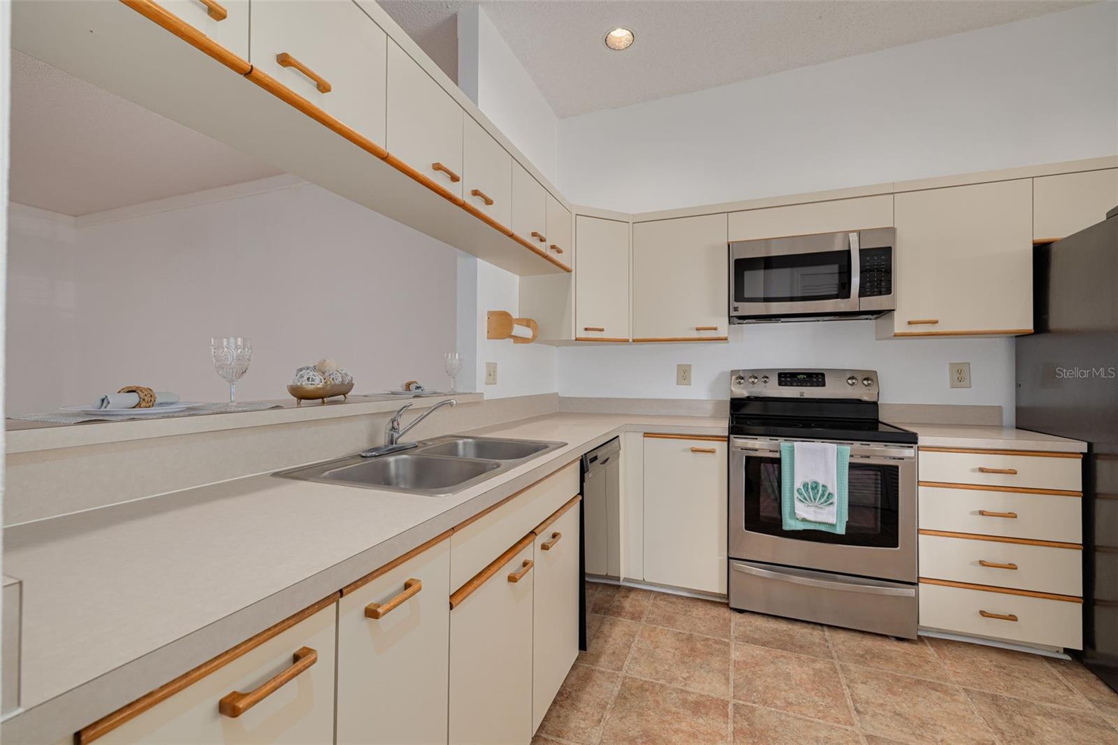 Pass through to the living room for easy entertaining!