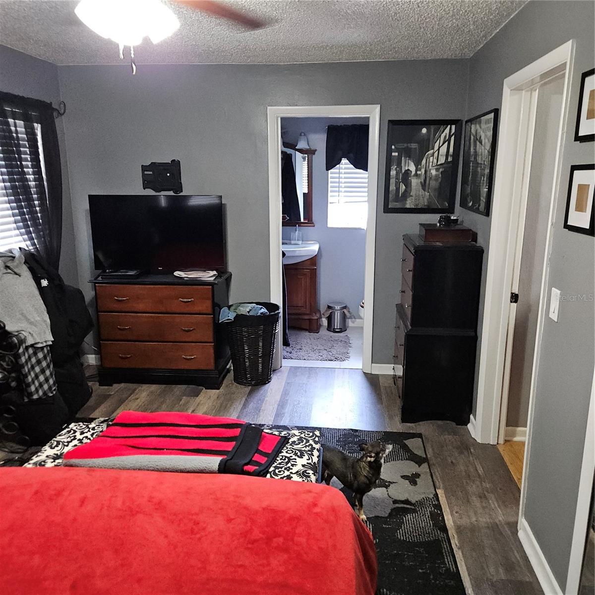 View of Door to Bathroom from Master Bedroom