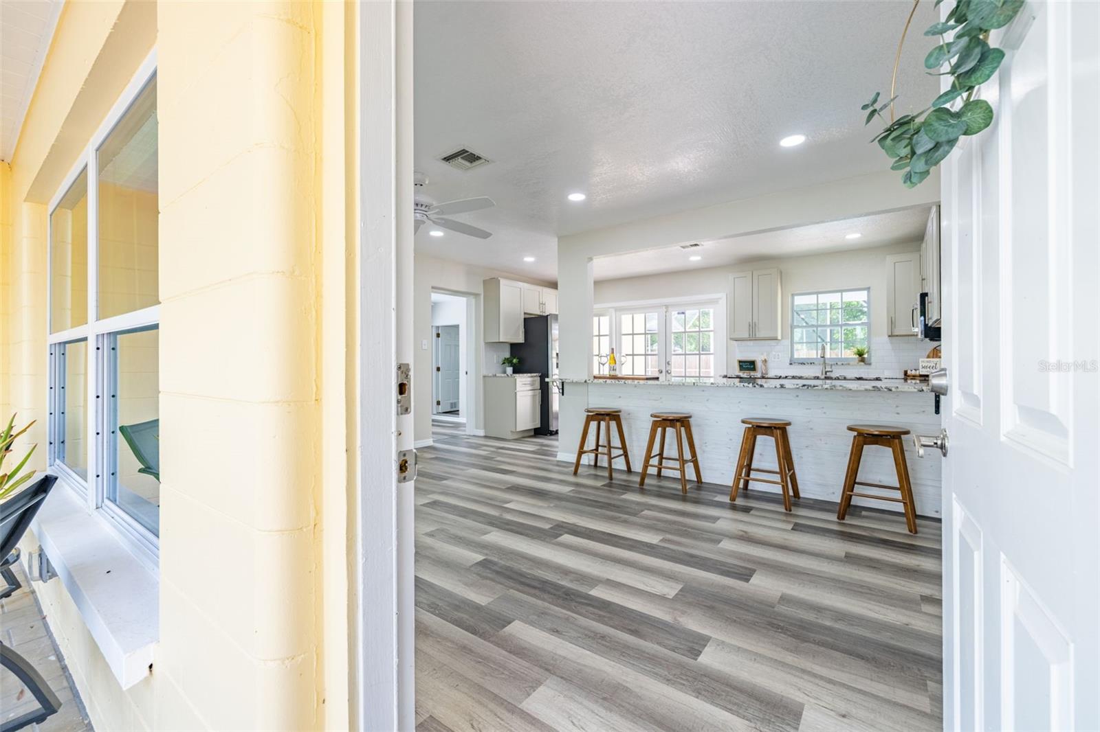 Upon entering the front door, you're welcomed into an open-concept space.