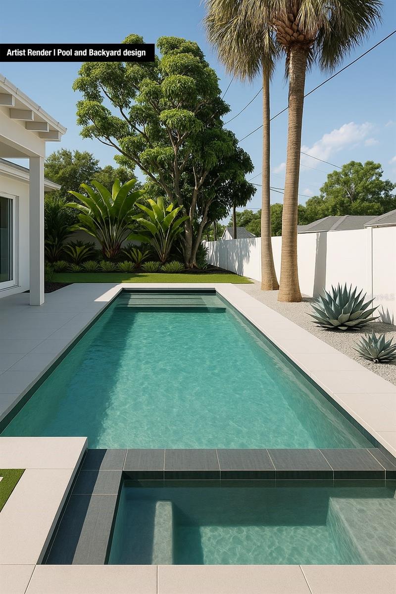 Rendering for a pool