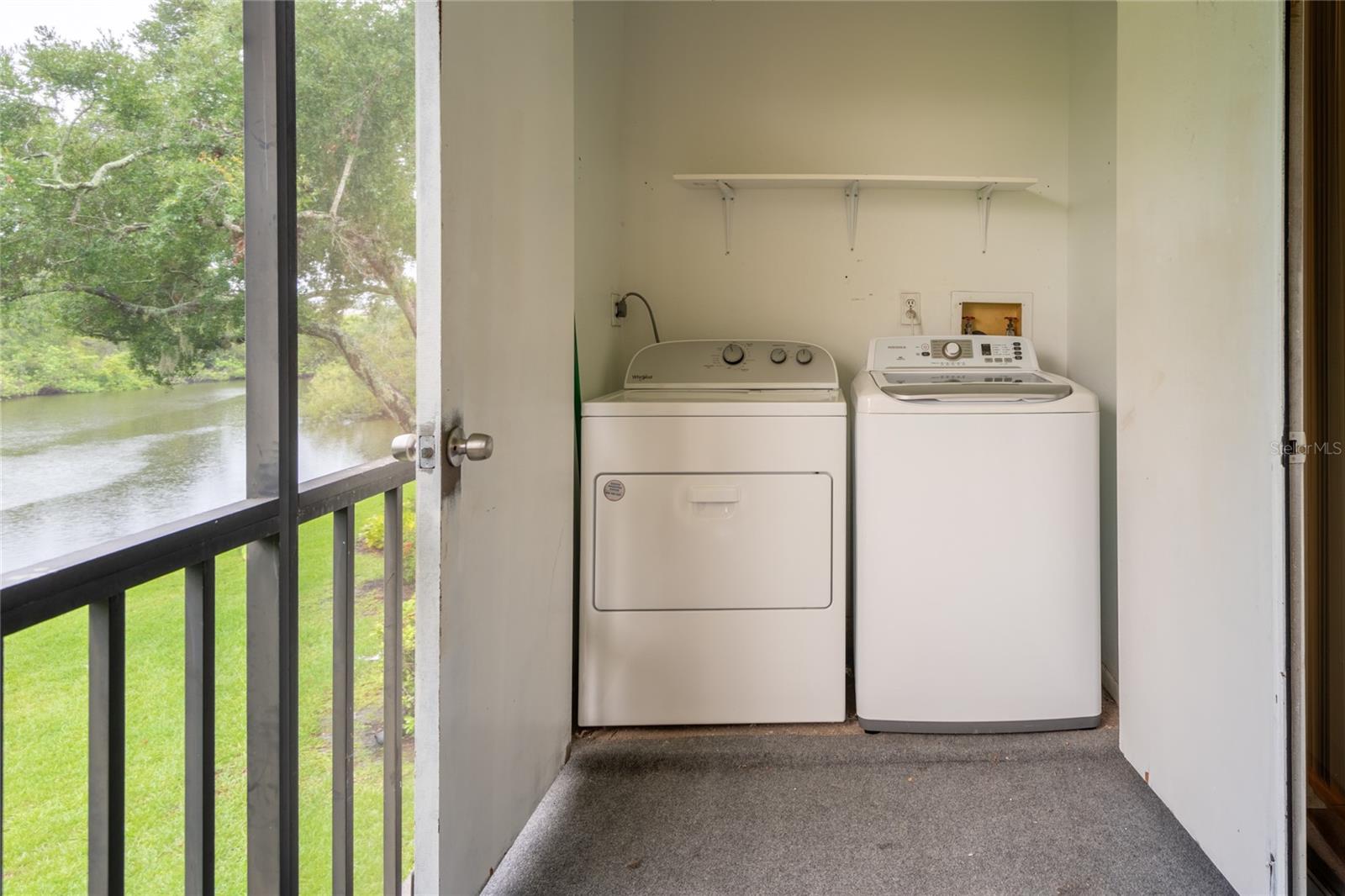 Laundry closet on lanai