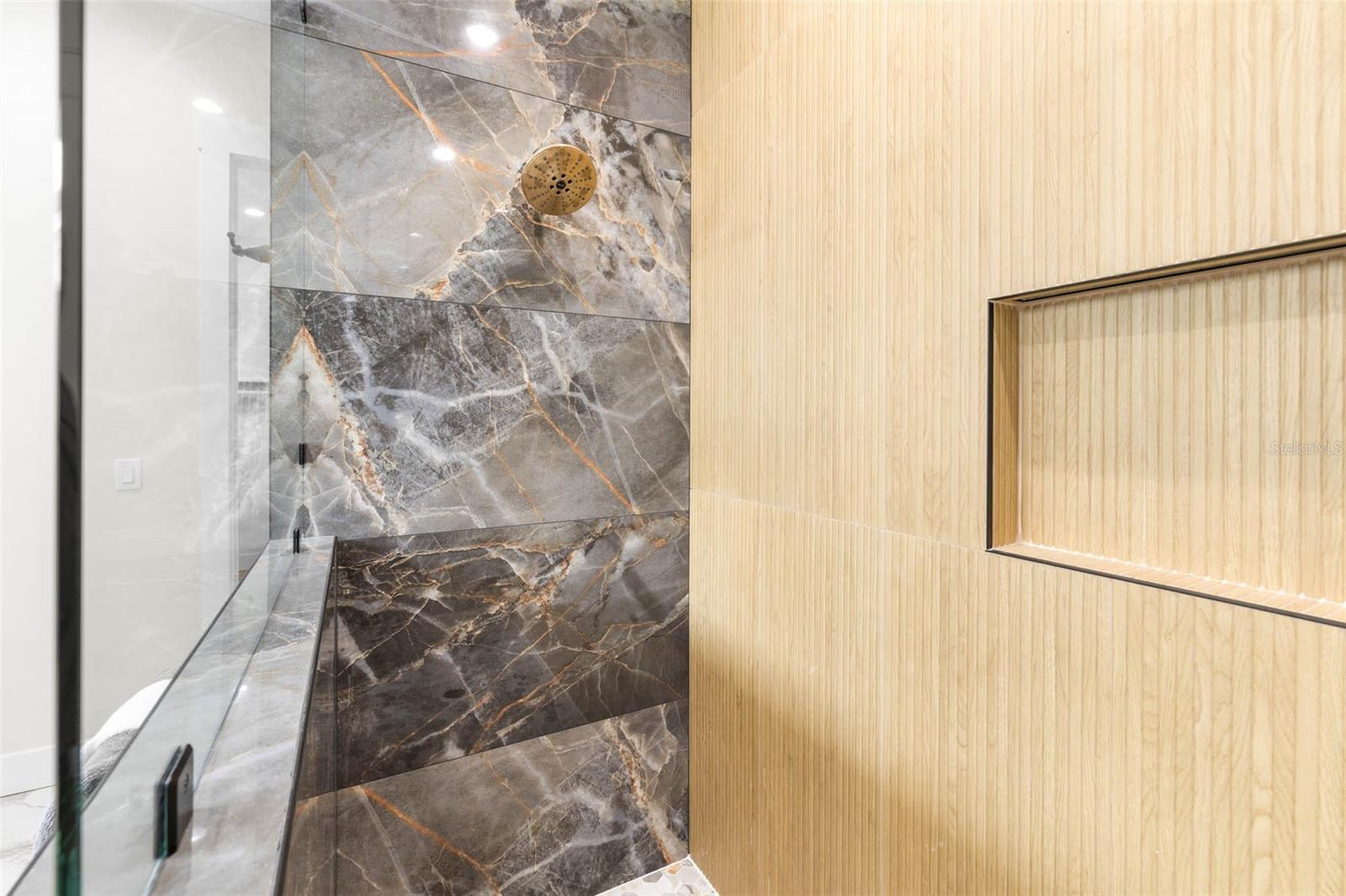 2 shower heads in shower