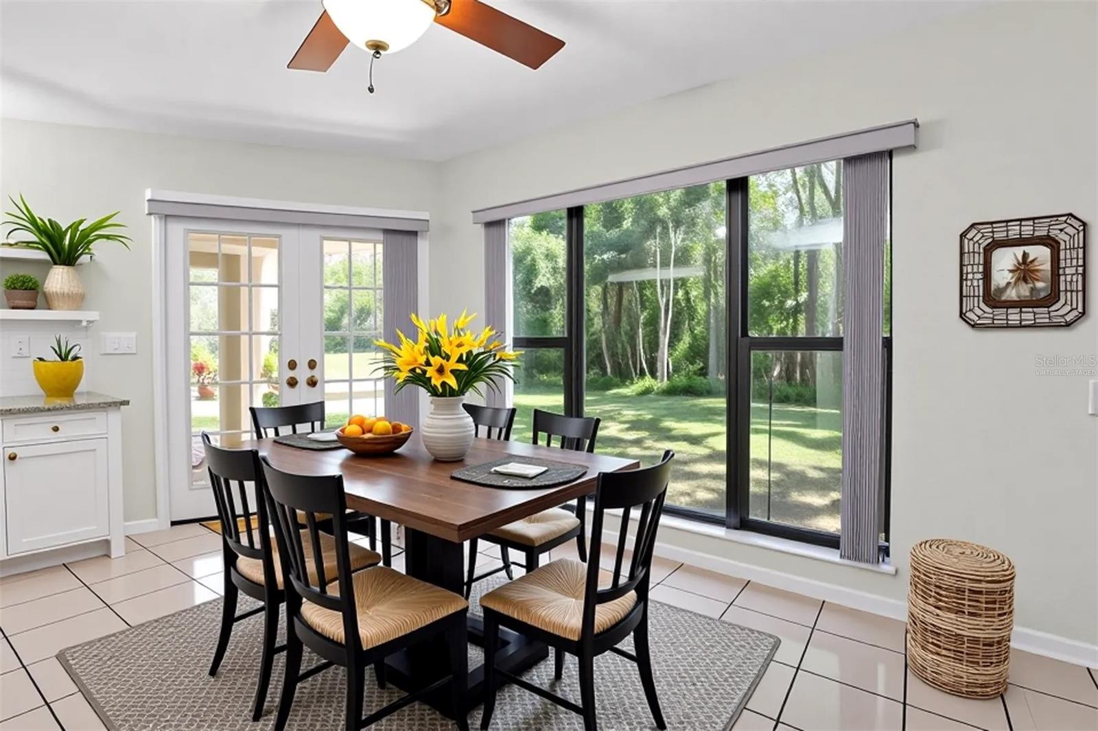 virtually staged eat in kitchen area