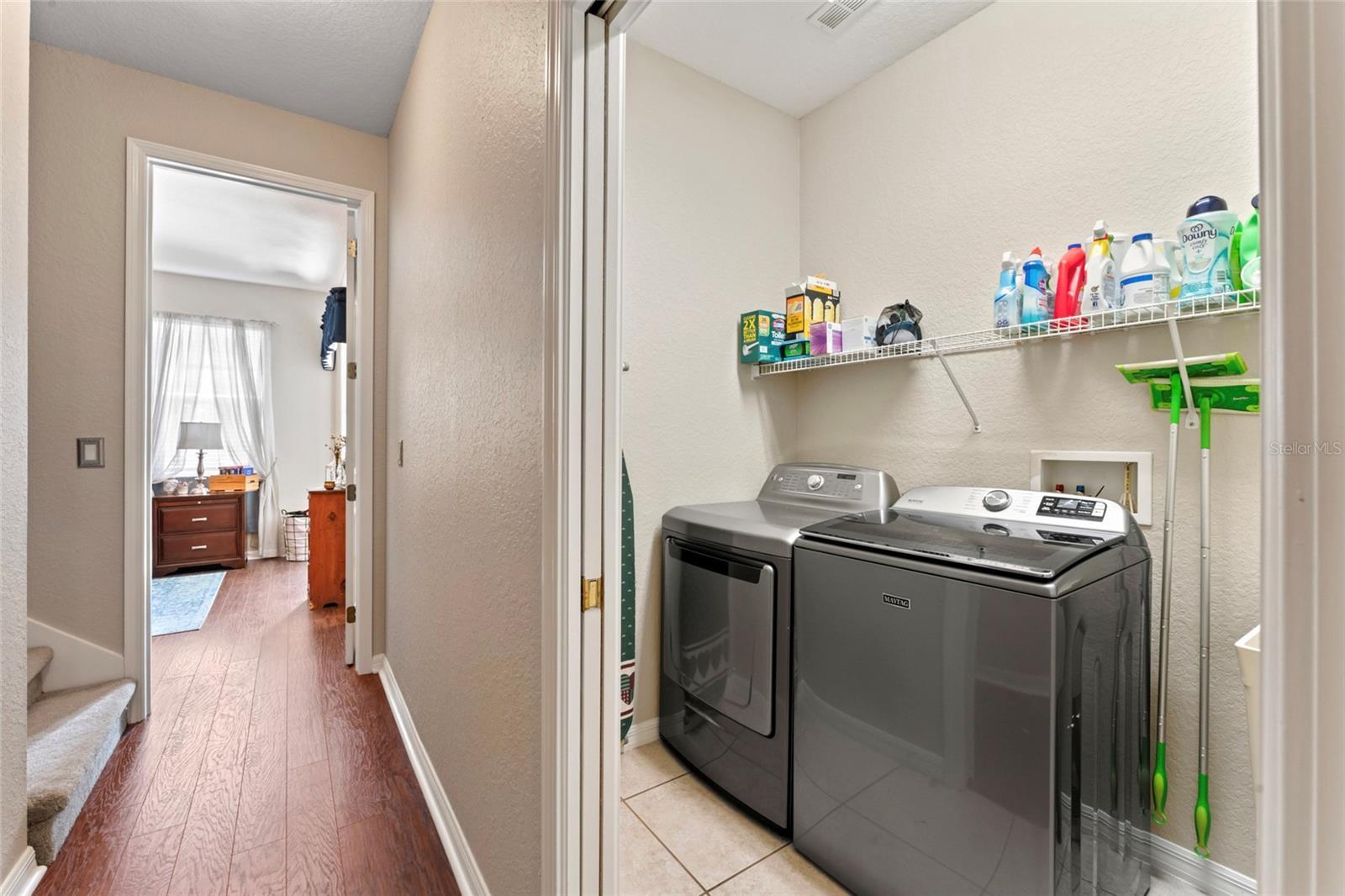 laundry room in secondary bedrooms and bonus room wing