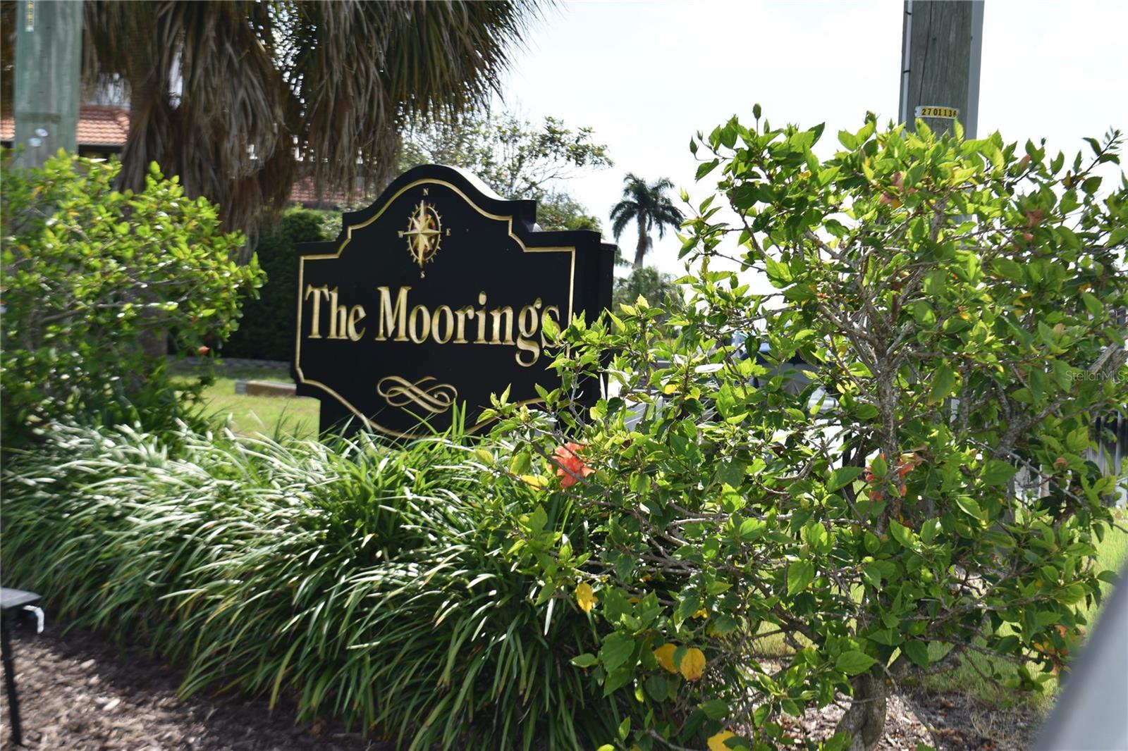 Community sign at the entrance