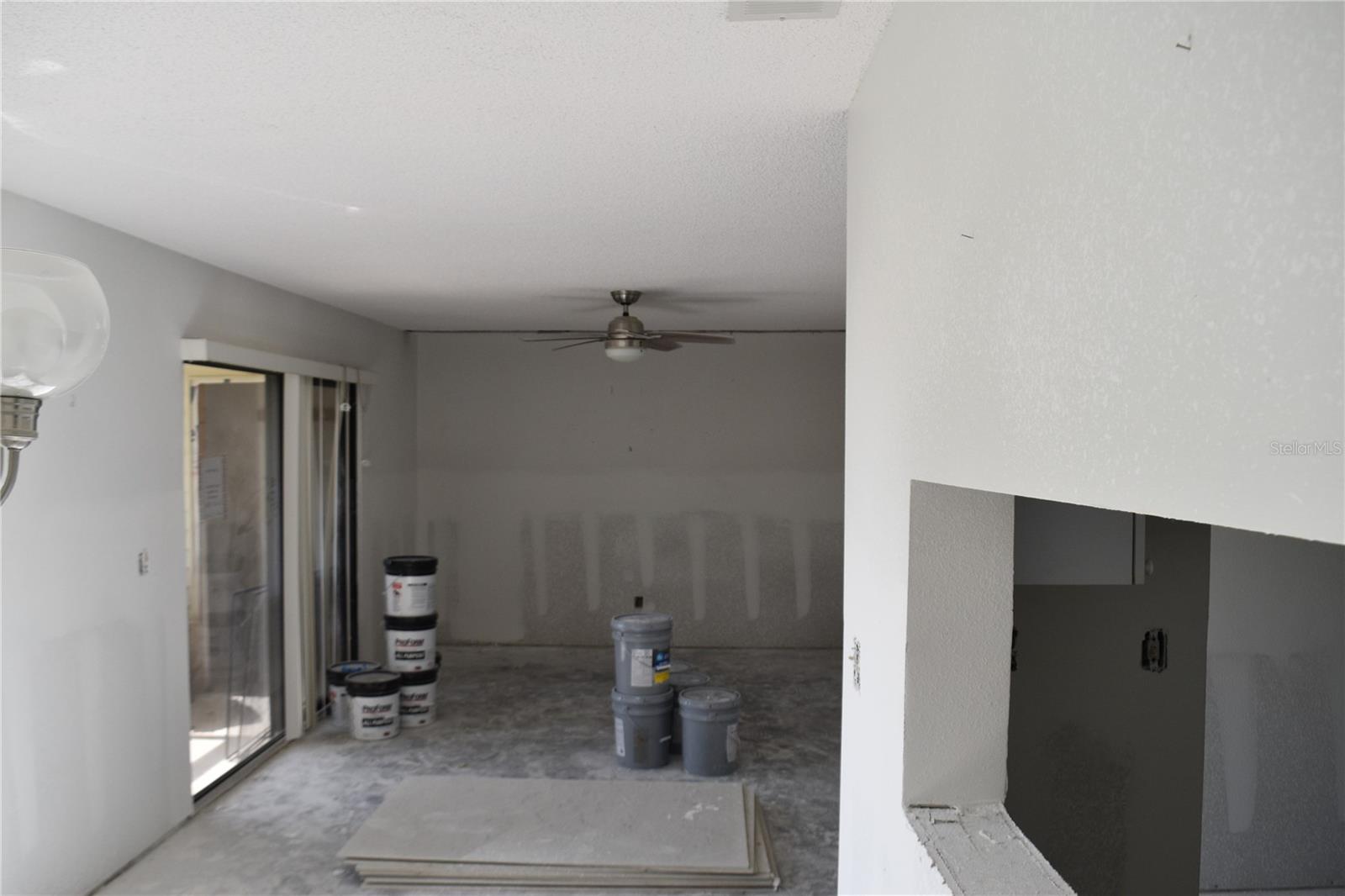 Living Room with sliders to screen porch