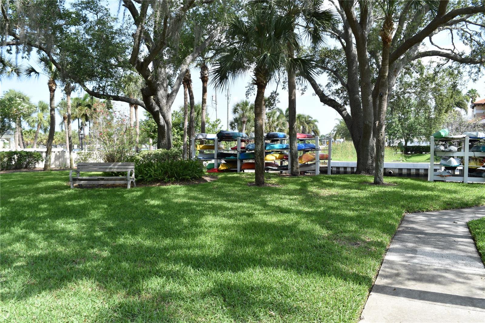 Walkway to Kayak storage area