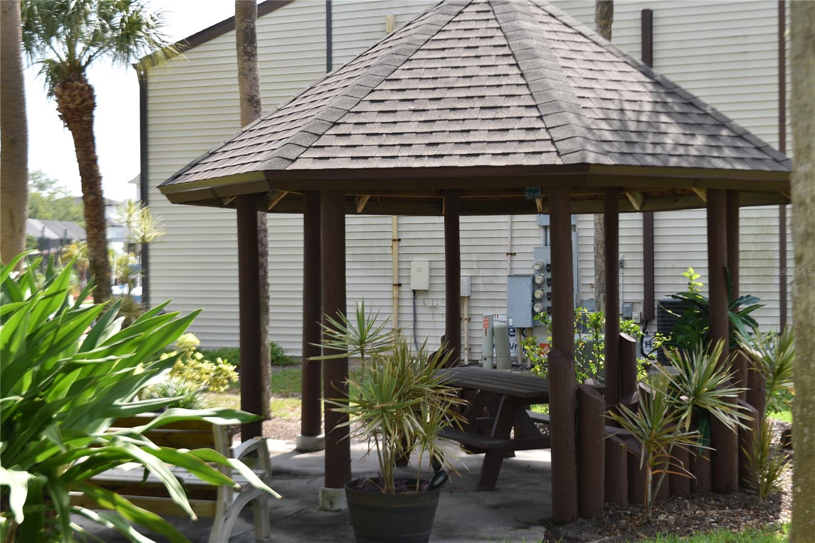 Gazebo at Kayak and Bike storage area