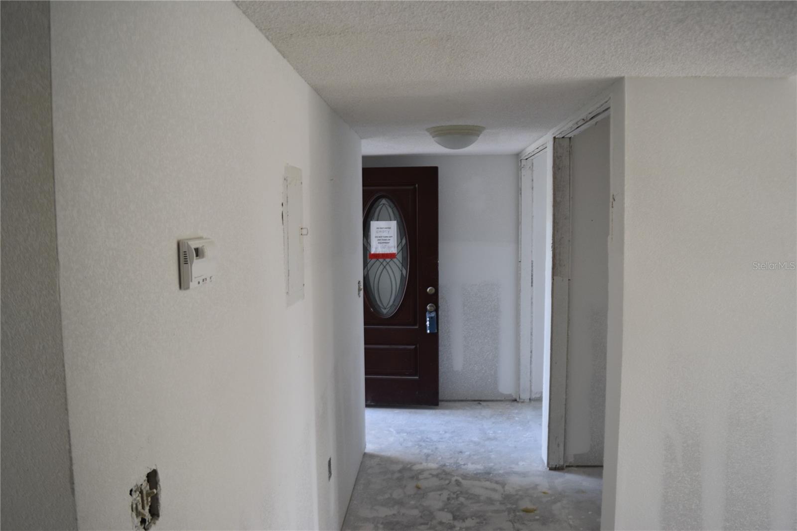 Hall facing entry door