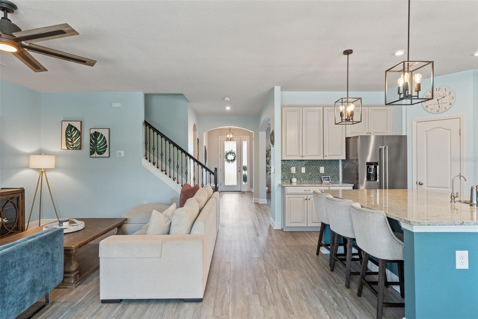 Open concept floor plan