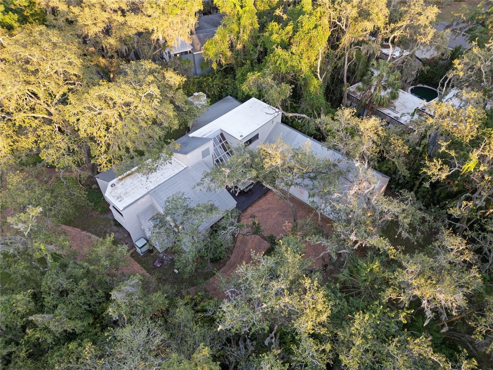 Overhead view of the home