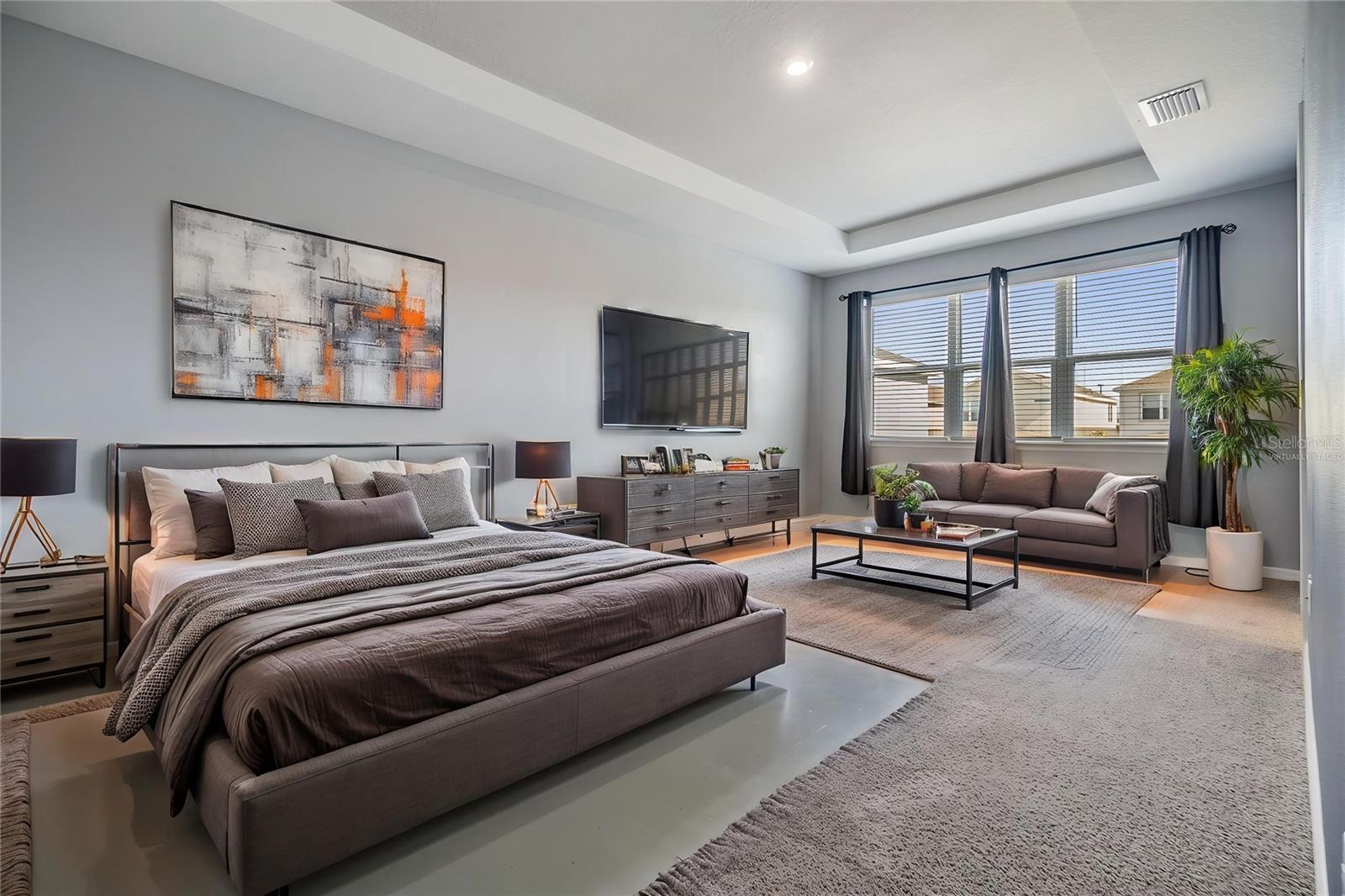 Virtually Staged Primary Bedroom