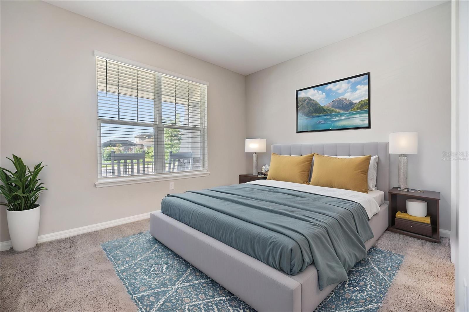 Virtually Staged Downstairs Bedroom 2