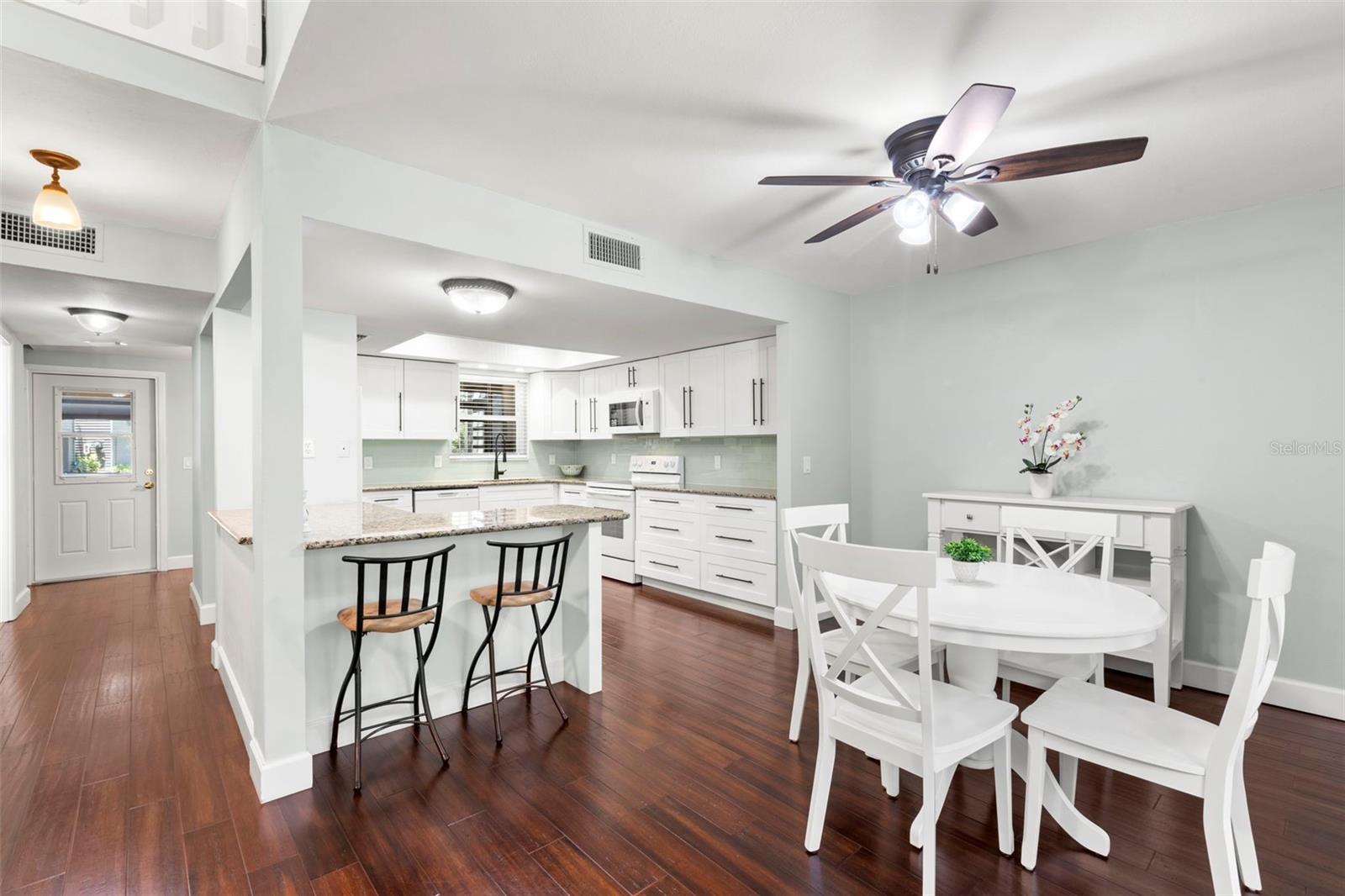 Upgraded kitchen and dining room