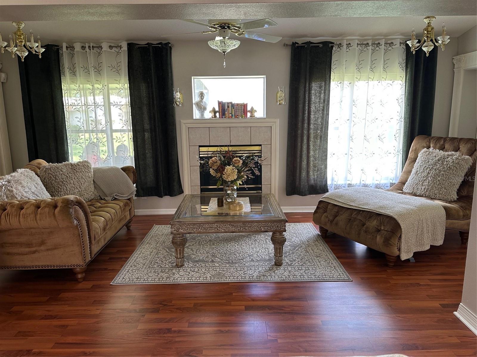 Family room with Gas Fireplace